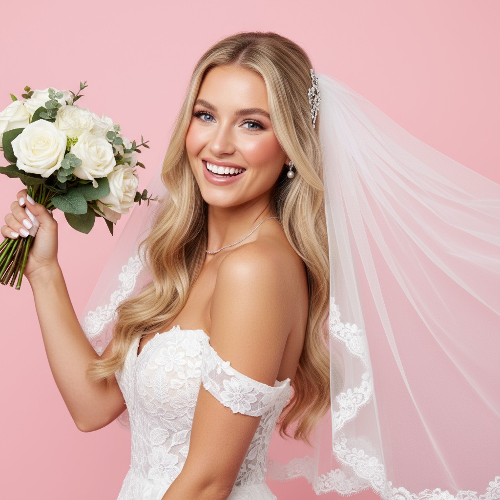 Down Wedding Hair with Veil Ideas